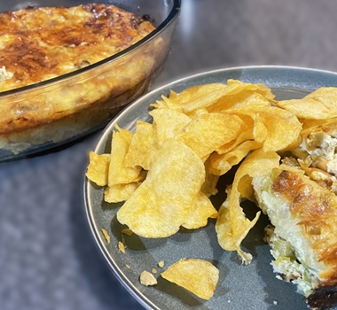 Crustless Leek and Cheese Quiche