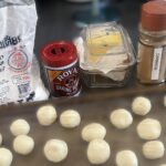 Mochi Doughnut Ingredients and Before Frying Mochi Doughnut Ingredients and Before Frying